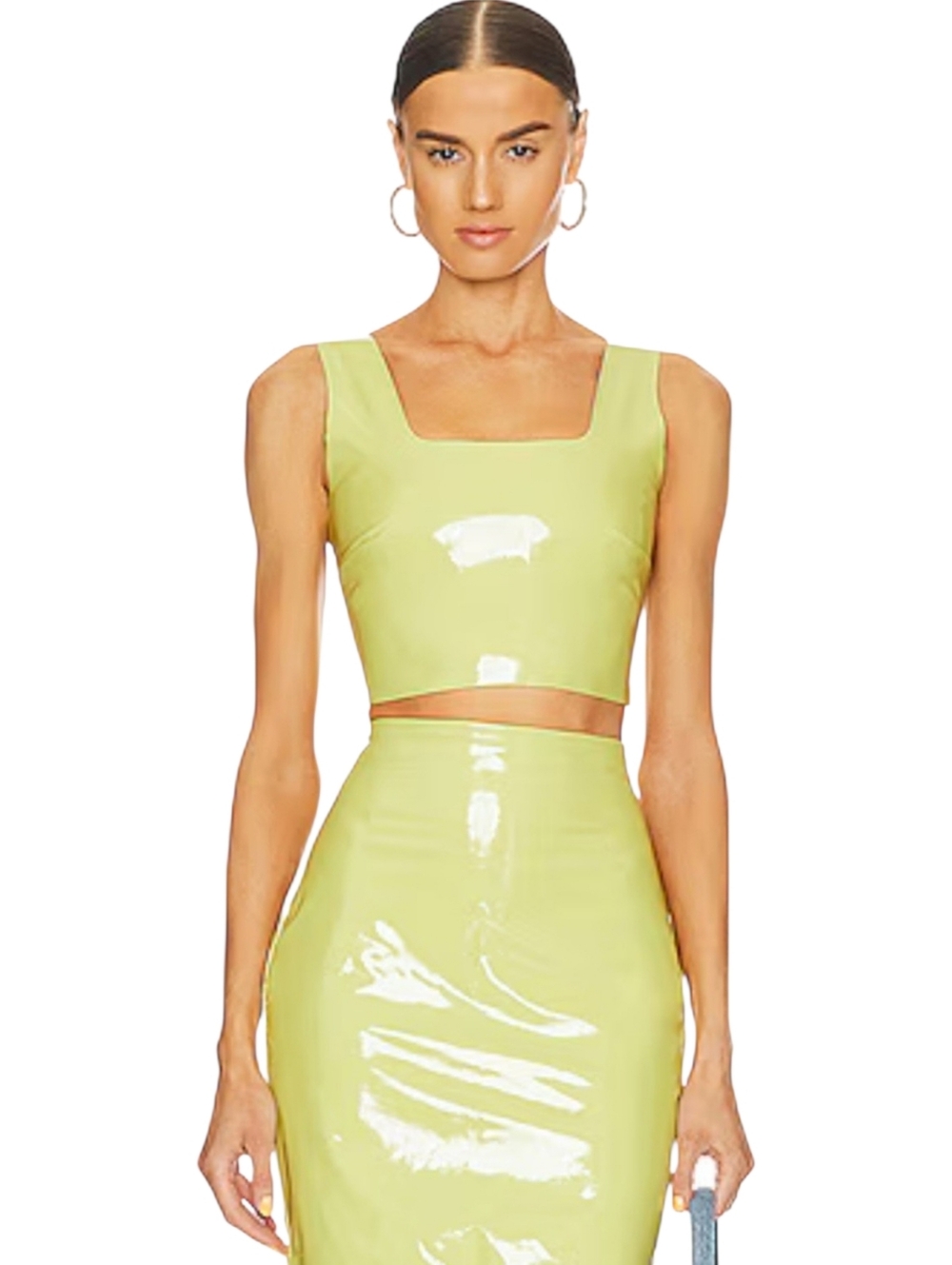 NWT Revolve Commando Pleather Limeade Pencil Skirt‎ Size Medium
